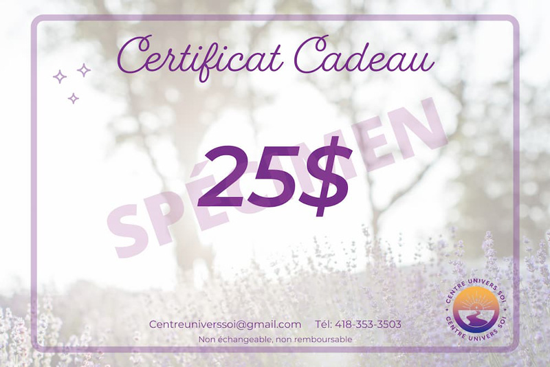 Certificat-cadeau 25 $