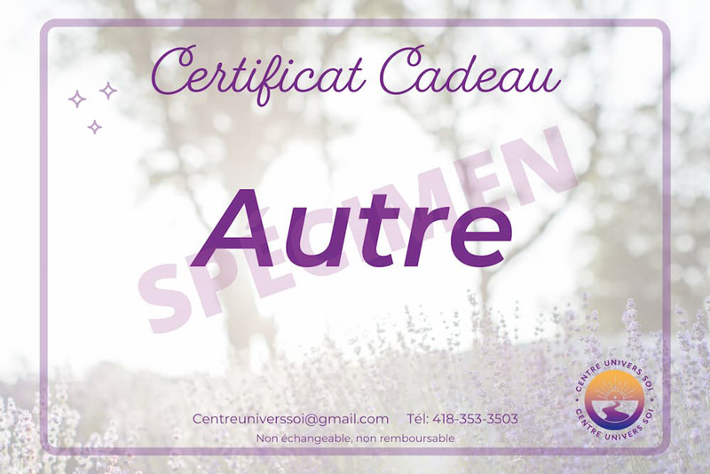 Certificat-cadeau autre montant